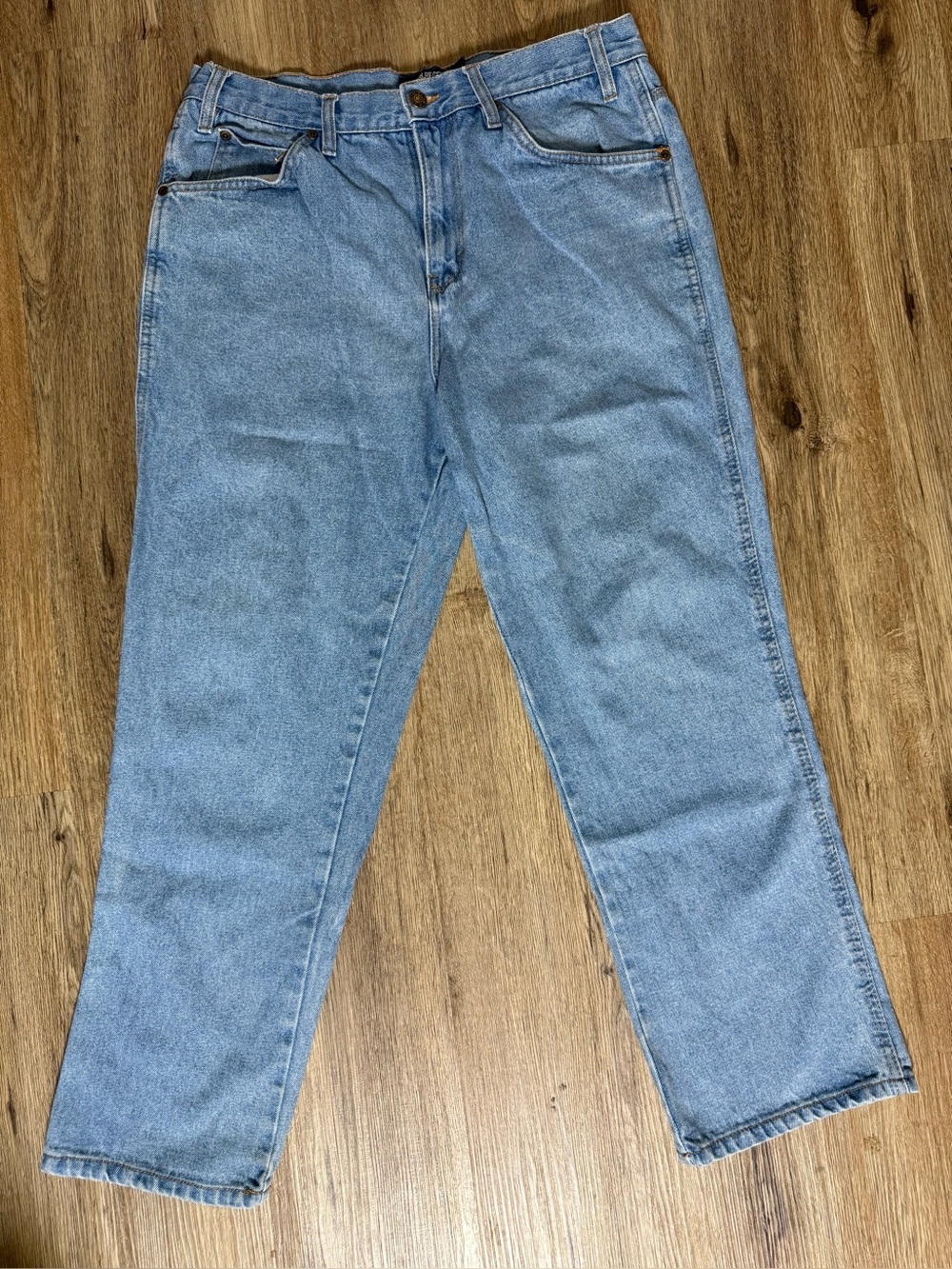 Light Blue Relaxed Straight-Leg Jeans